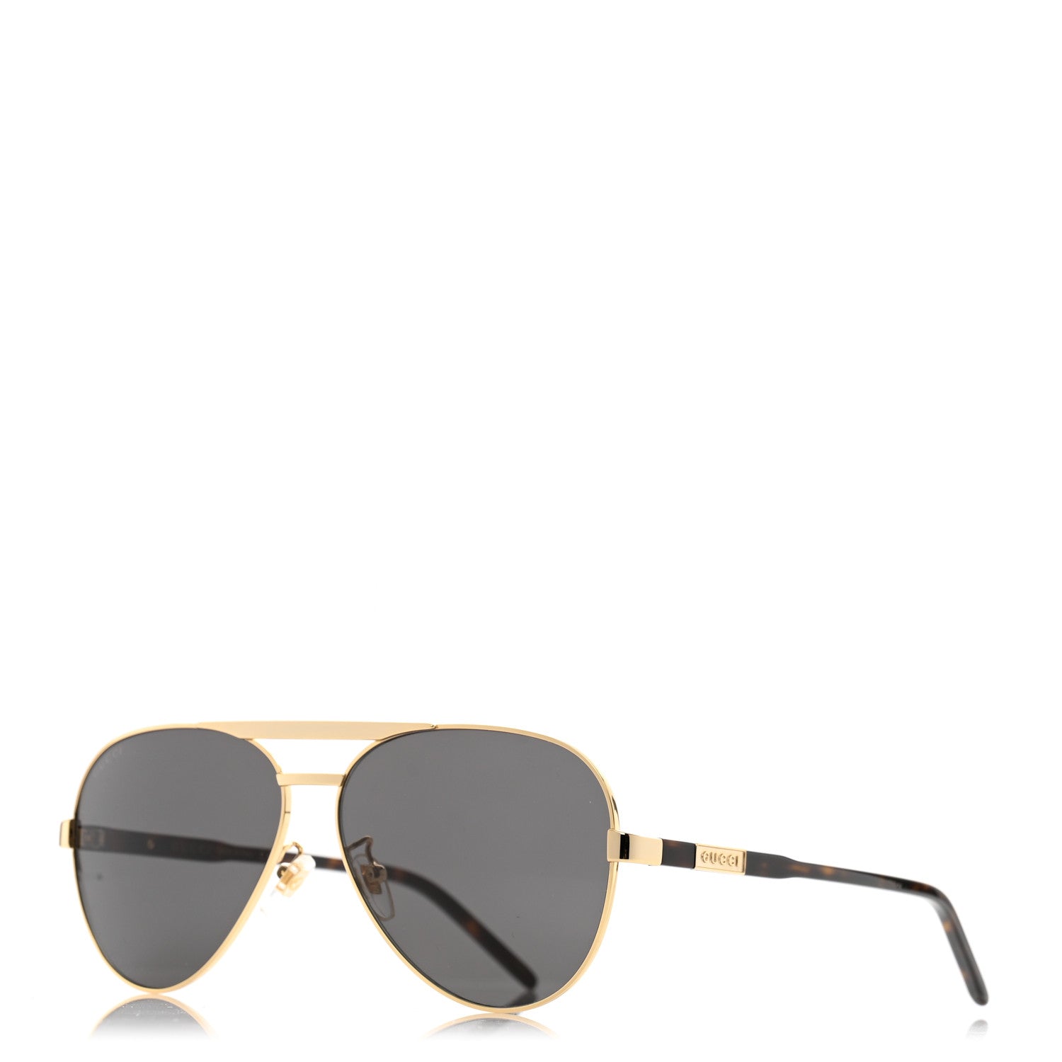 Gucci Acetate Aviator Sunglasses GG1163S Gold Tortoise 1 of 8