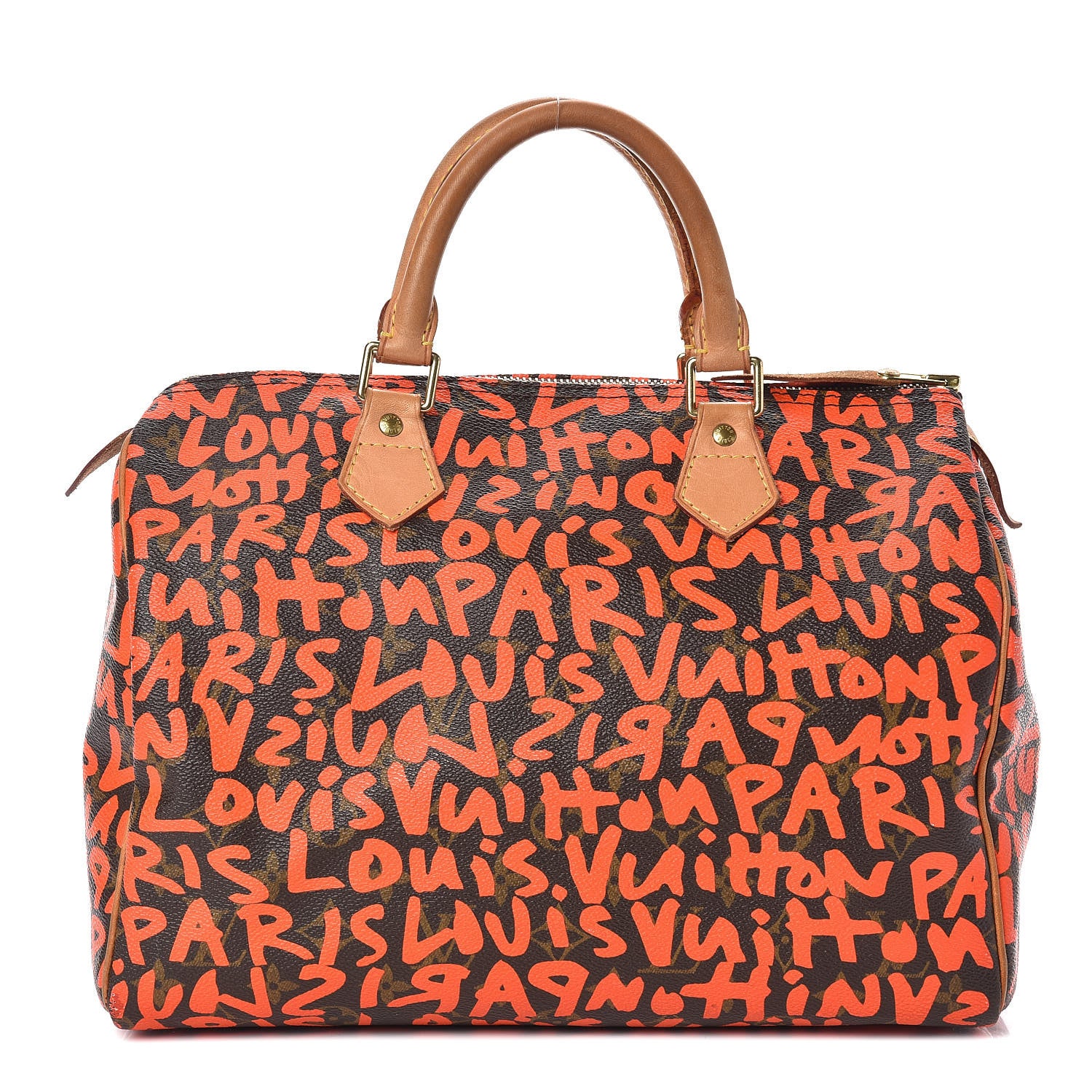 Louis Vuitton Monogram Graffiti Speedy 30 Orange 1 of 13