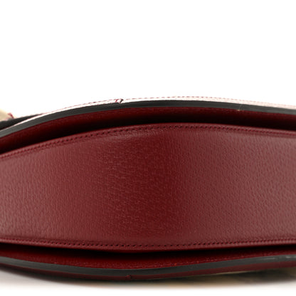 Gucci Canvas Calfskin 100 Centennial Music Medium Bamboo 1947 Top Handle Bag Ivory Red 8 of 12