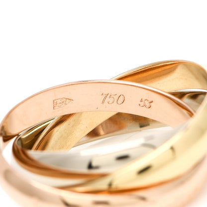 Cartier 18K Pink Yellow White Gold Classic Les Must De Cartier Trinity Ring 53 6.25 4 of 5