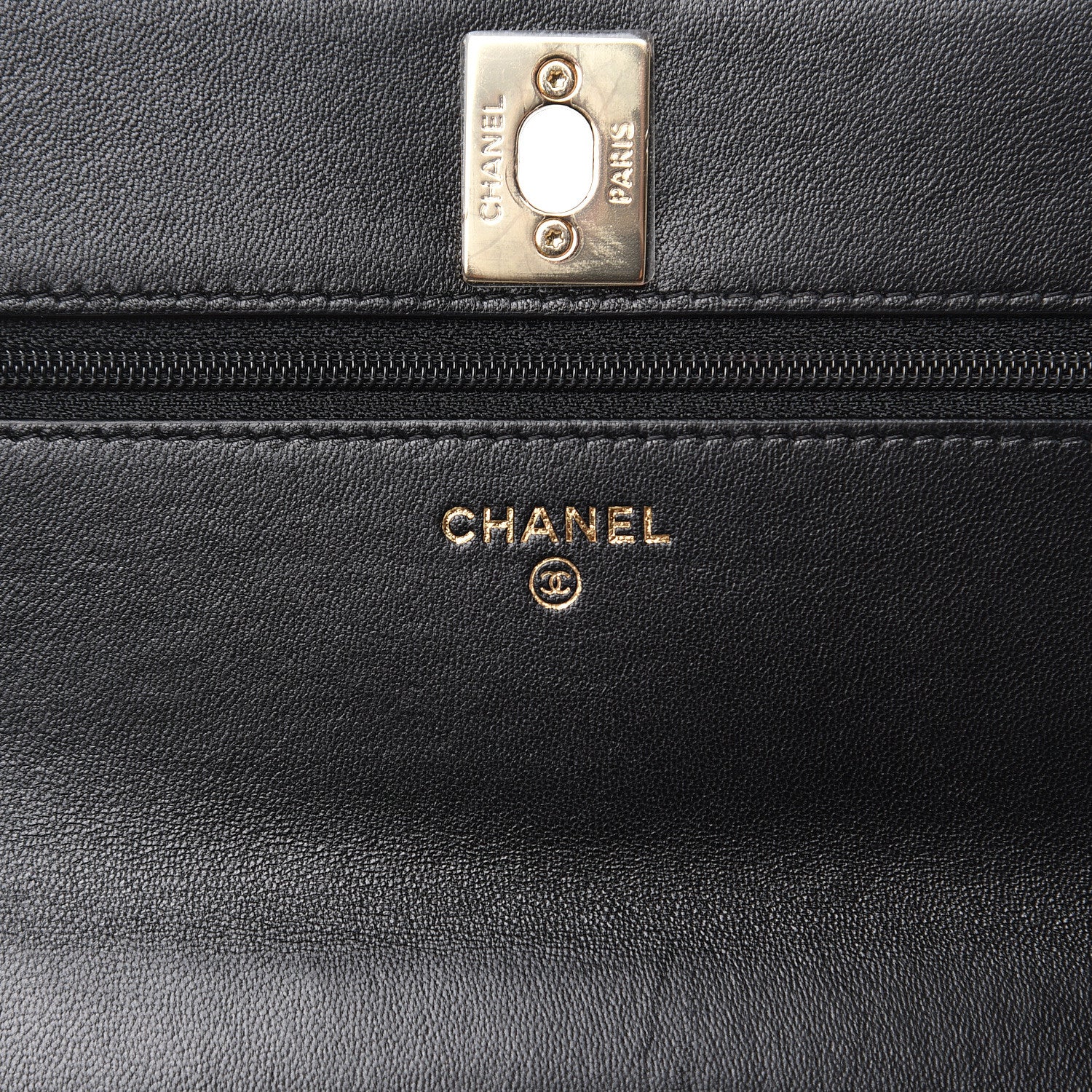Chanel Lambskin Quilted Trendy CC Wallet On Chain WOC Black 6 of 15