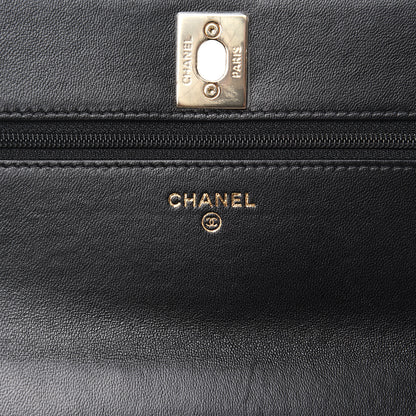 Chanel Lambskin Quilted Trendy CC Wallet On Chain WOC Black 6 of 15