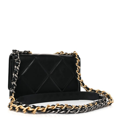 Chanel Lambskin Quilted Chanel 19 Wallet On Chain WOC Black 3 of 10