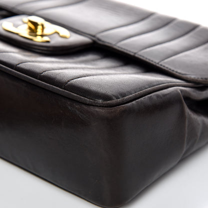 Chanel Lambskin Vertical Quilt Jumbo Single Flap Black 6 of 21