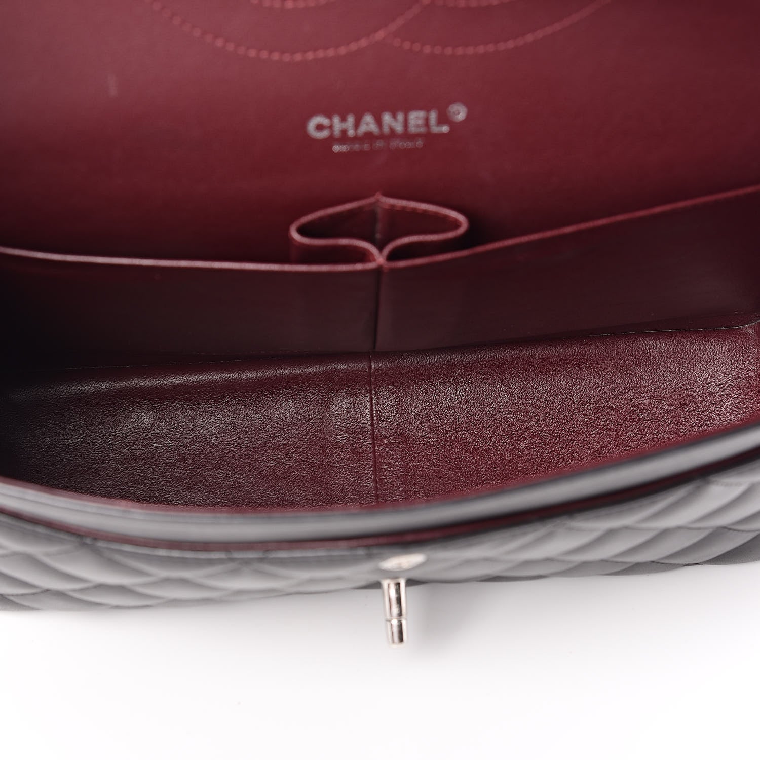 Chanel Lambskin Quilted Jumbo Double Flap Black 5 of 12
