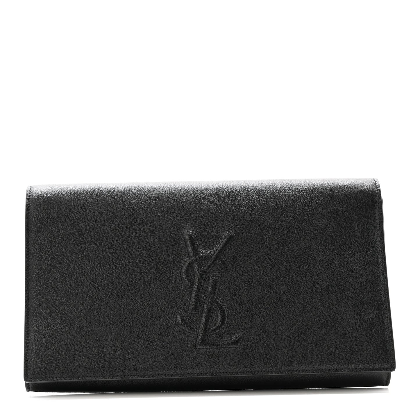 Calfskin Monogram Large Belle De Jour Clutch Black