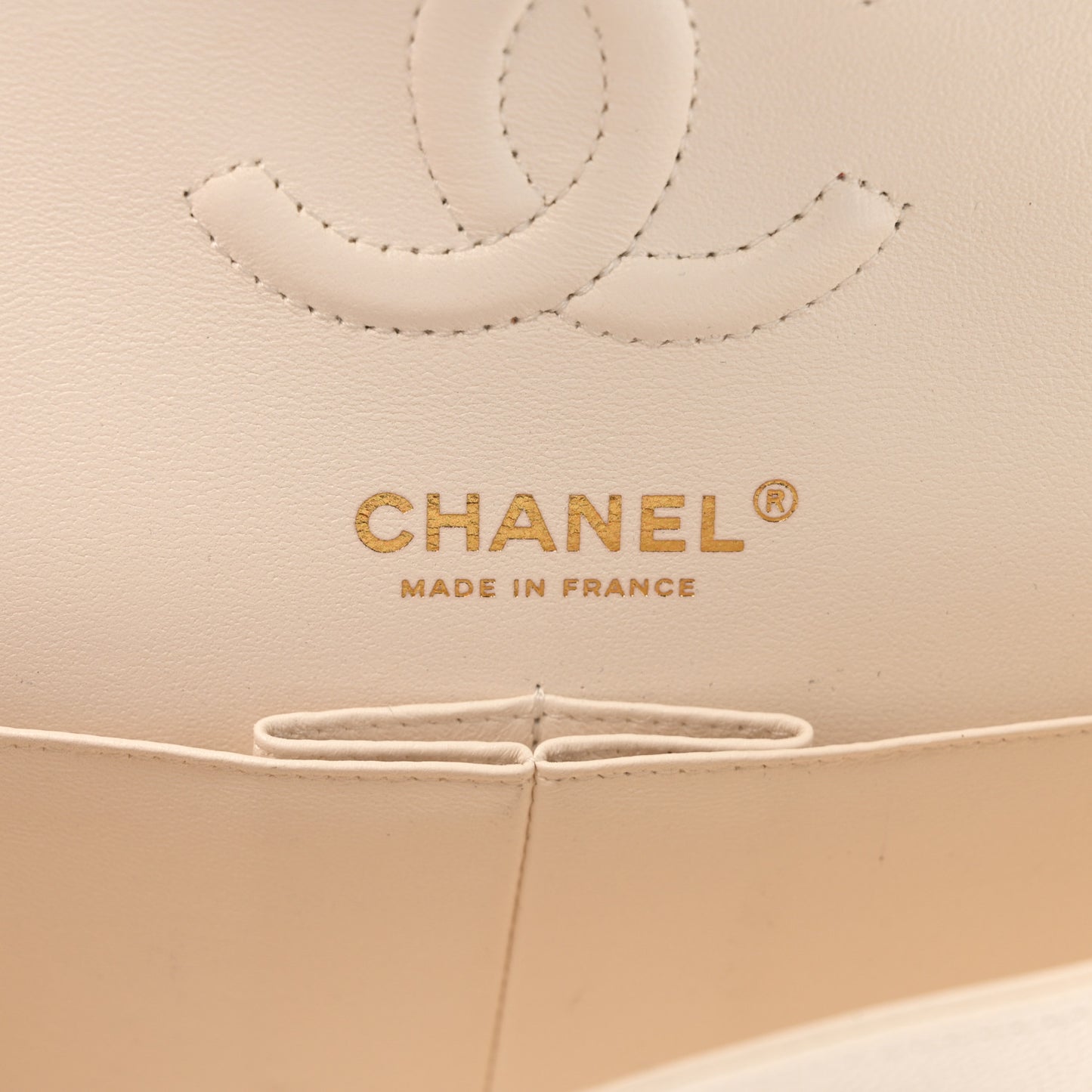 Caviar Quilted Small Double Flap White