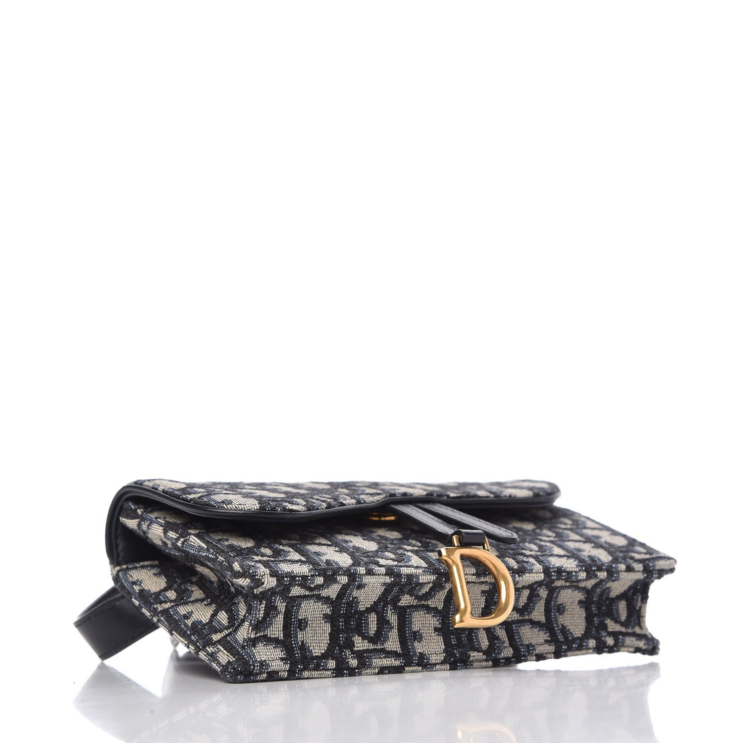 Christian Dior Oblique Saddle Belt Bag Blue 4 of 12