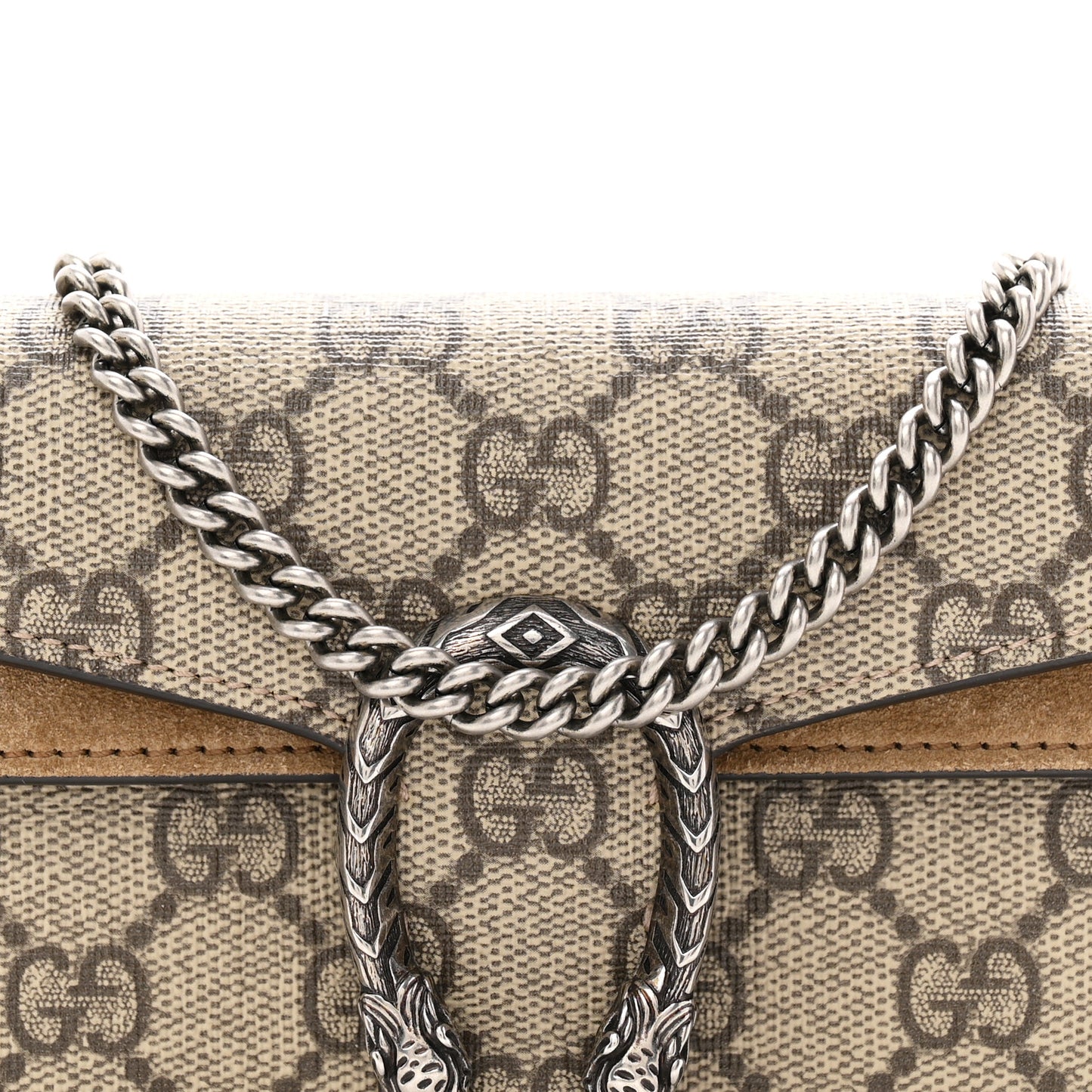 GG Supreme Monogram Super Mini Dionysus Shoulder Bag Taupe