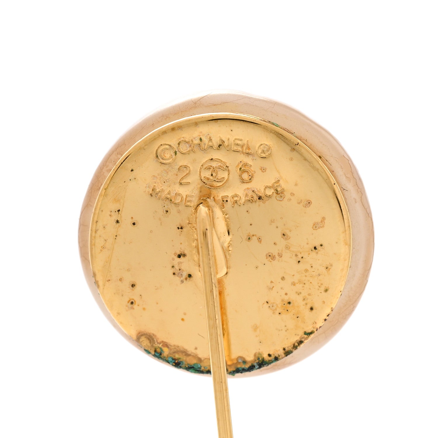 Chanel Pearl CC Pin Gold 4 of 4