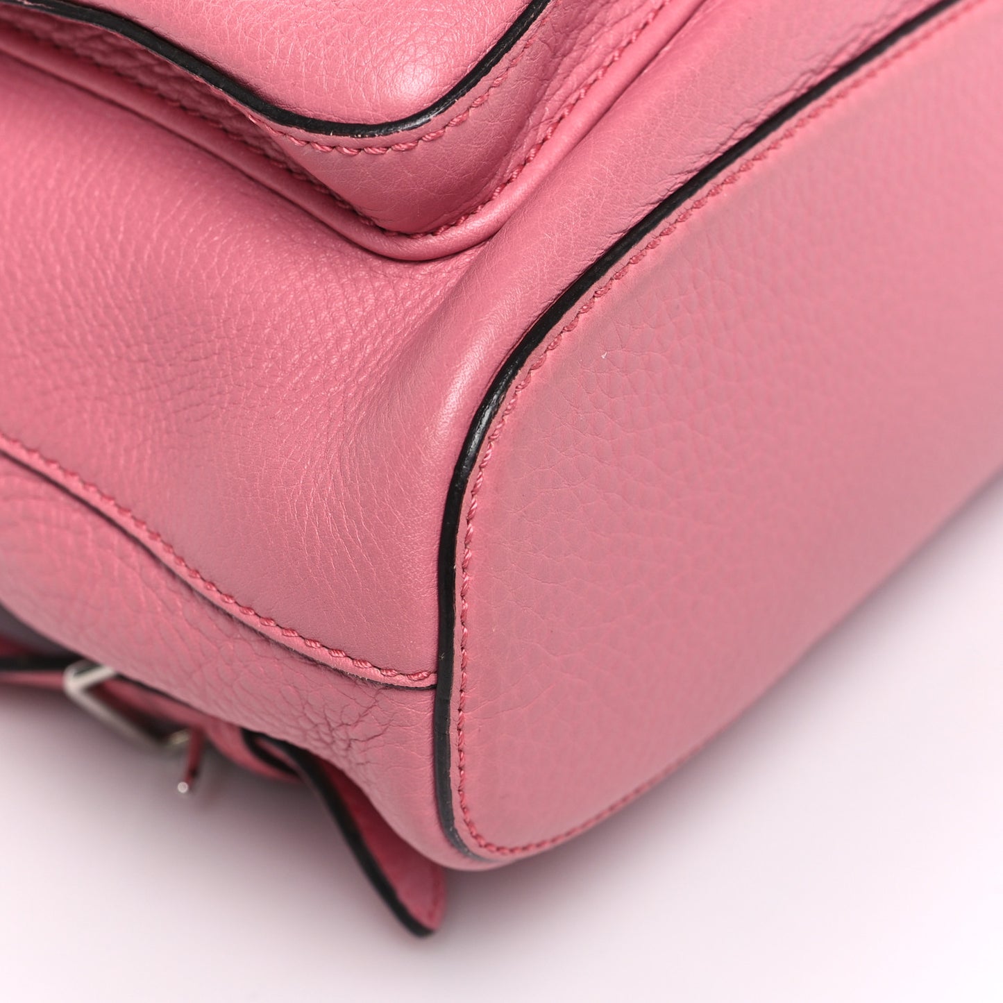 Cellarius Calfskin Medium Bamboo Backpack Glossy Pink