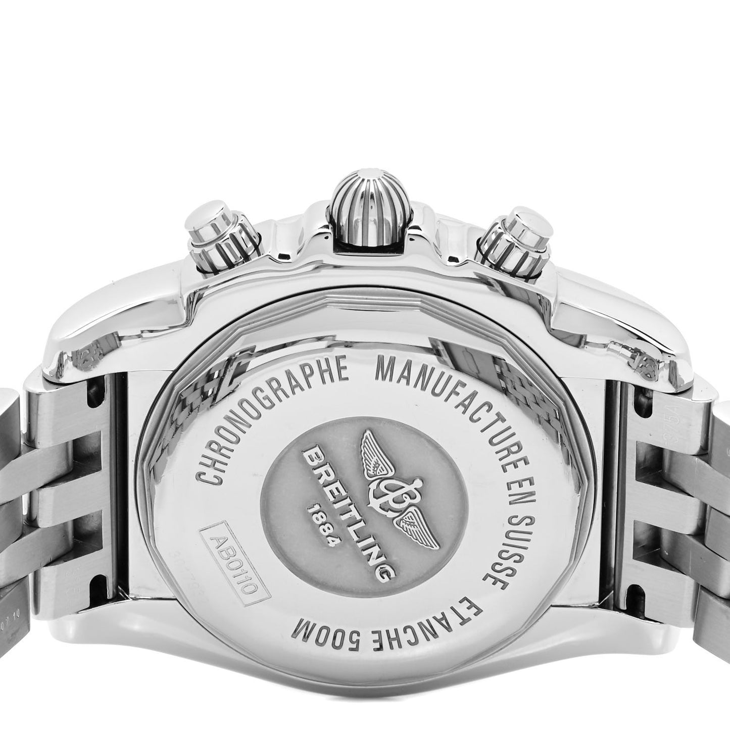 Stainless Steel 44mm Chronomat Automatic Watch Black AB0110