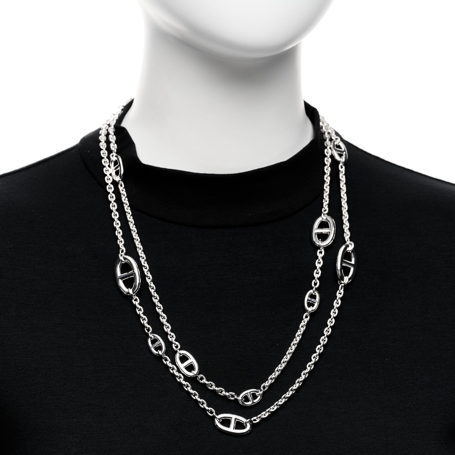 Hermes Sterling Silver Farandole Necklace 120 2 of 6