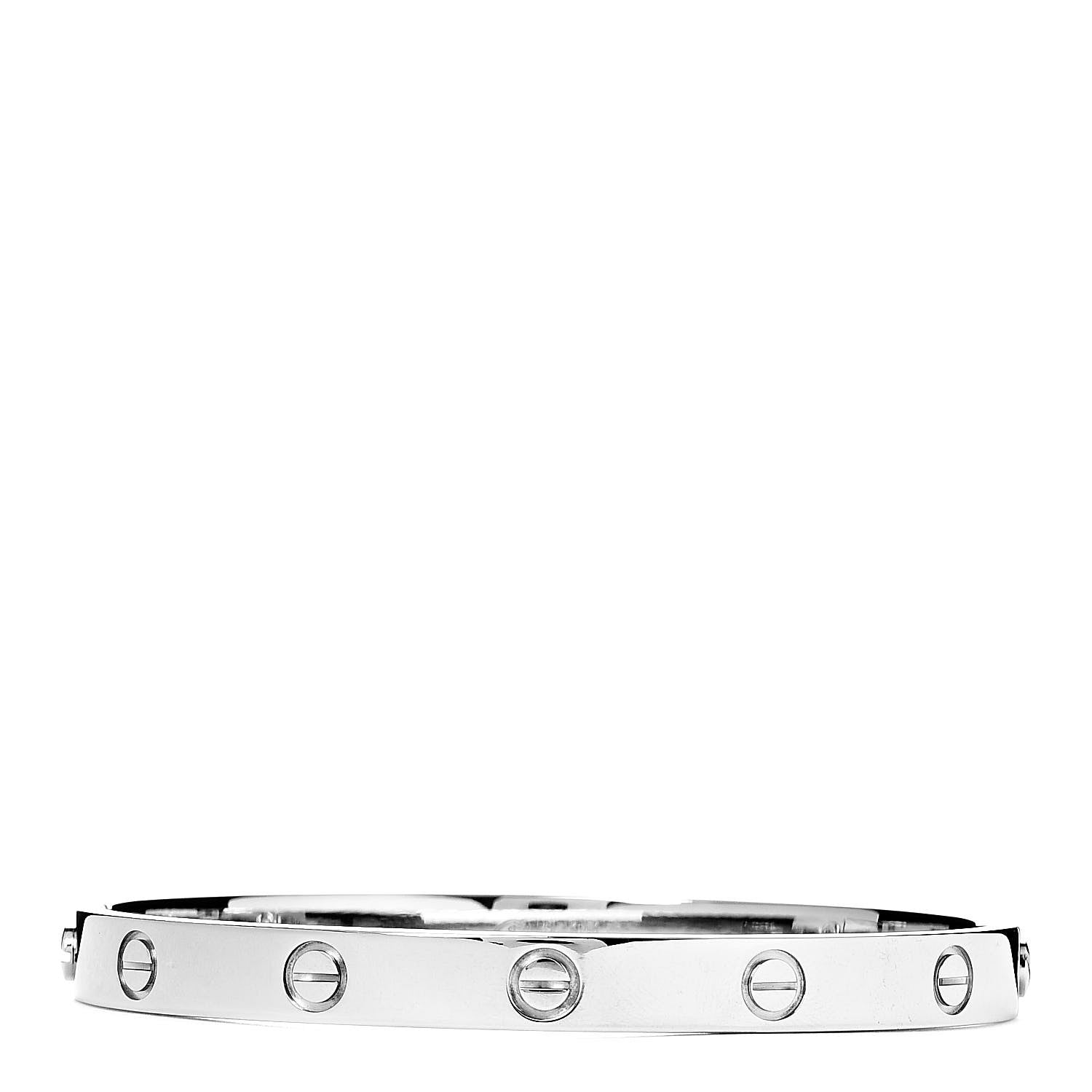 Cartier 18K White Gold LOVE Bracelet 18 1 of 6