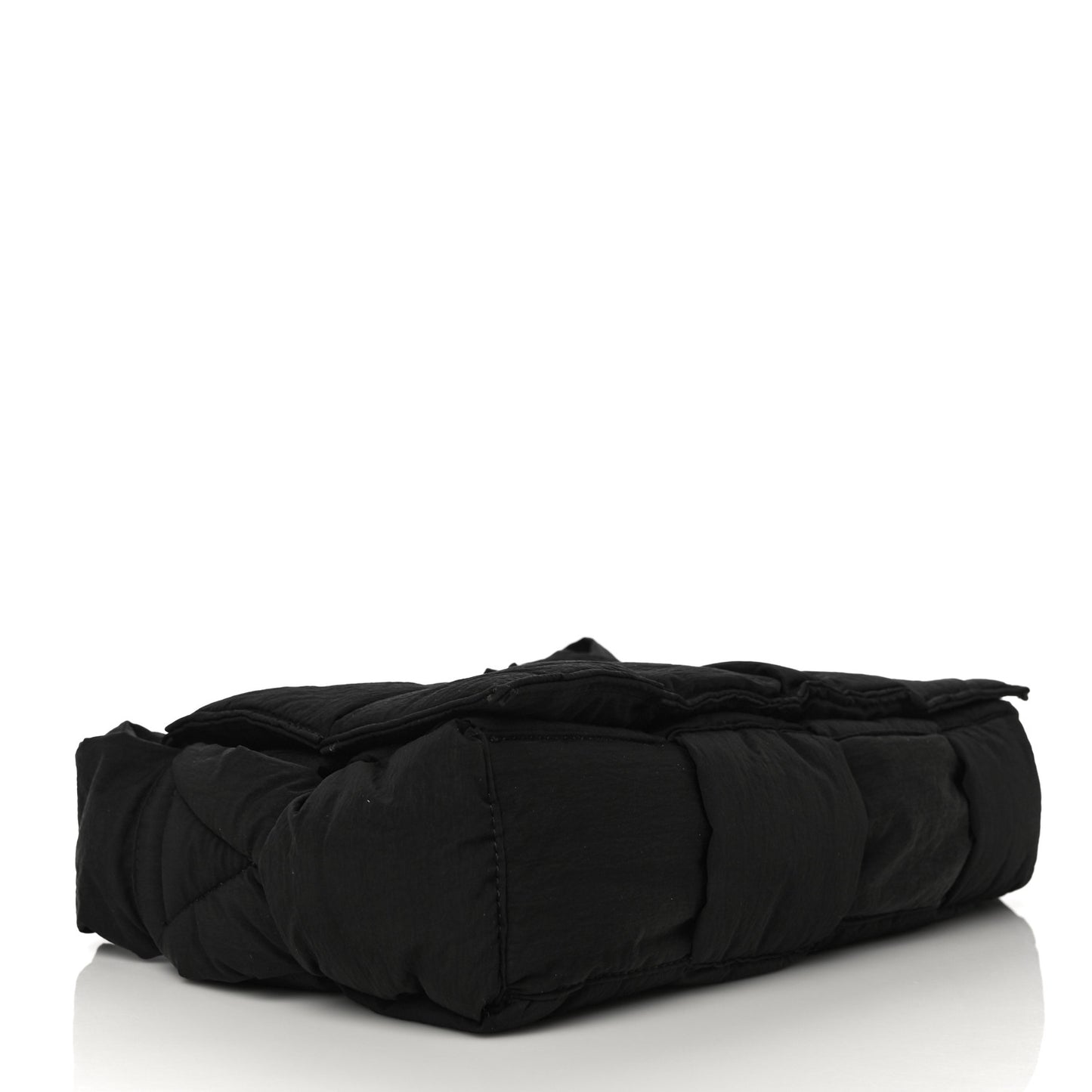 Nylon Intrecciato Padded Tech Cassette Bag Black