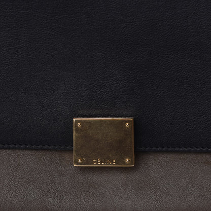 Celine Smooth Calfskin Suede Medium Tri-Color Trapeze Olive 9 of 9