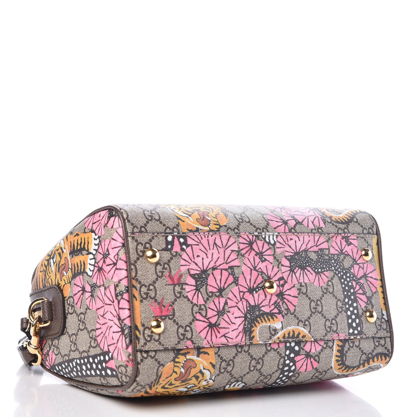 GG Supreme Monogram Bengal Small Boston Beige Pink