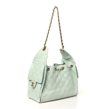 Chanel Caviar Quilted Small Chanel 25 Handbag Light Green 3 of 10