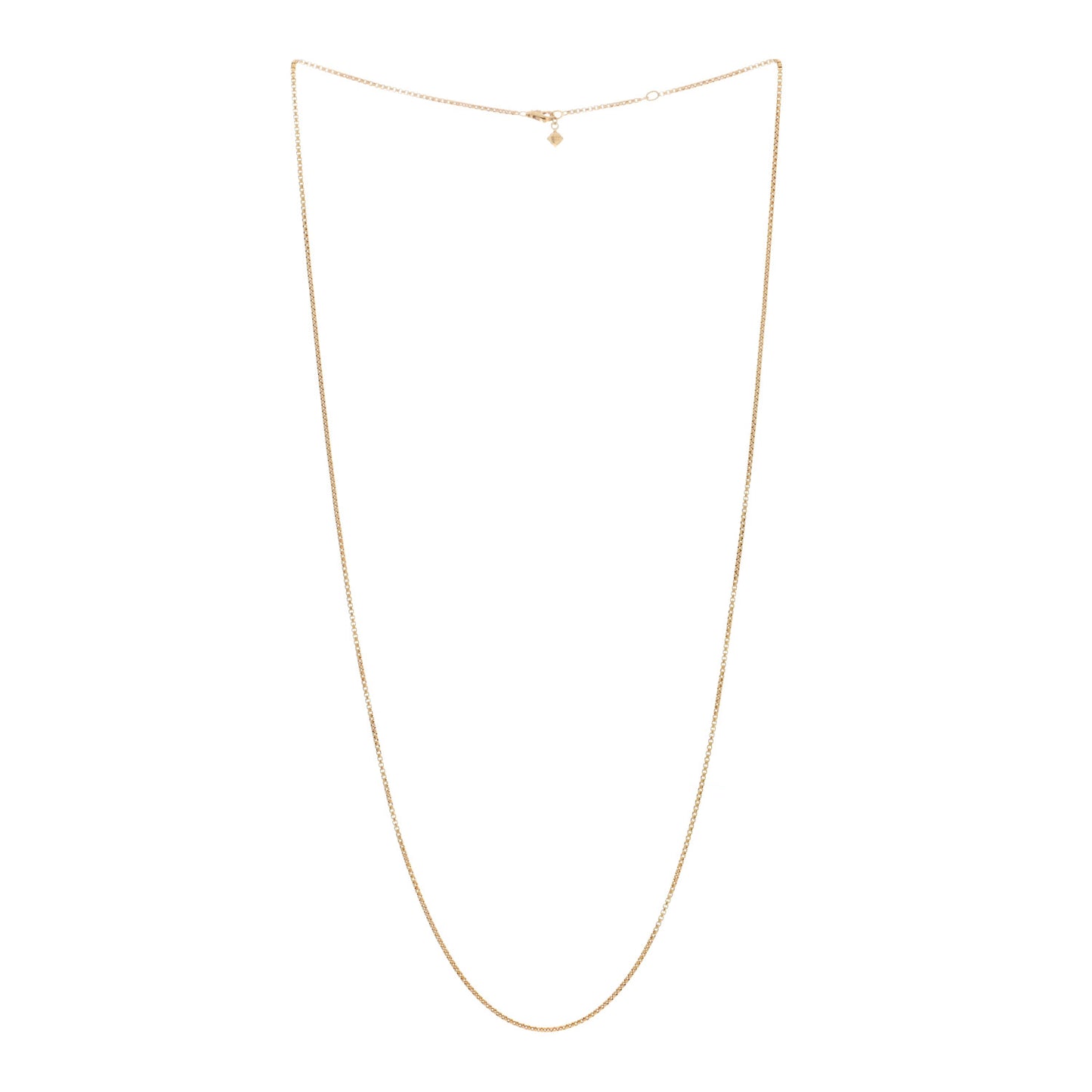 18K Yellow Gold 1.7mm Box Chain Necklace 20"