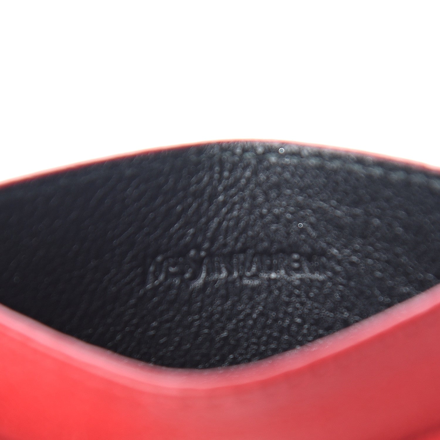 Saint Laurent Textured Calfskin Belle De Jour Card Case Red 5 of 7