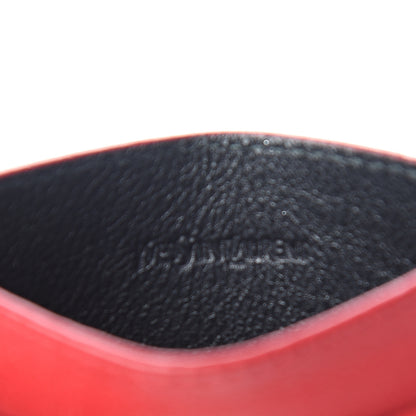 Saint Laurent Textured Calfskin Belle De Jour Card Case Red 5 of 7