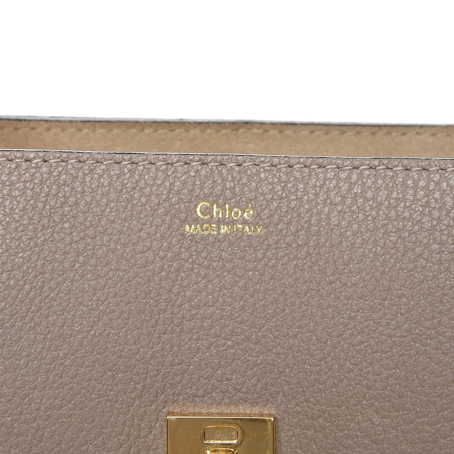 Grained Lambskin Drew Shoulder Bag Motty Grey