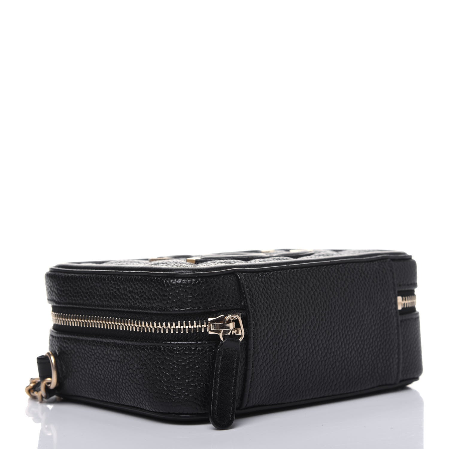 Chanel Caviar Quilted CC Filigree Vanity Clutch With Chain Black 4 of 11