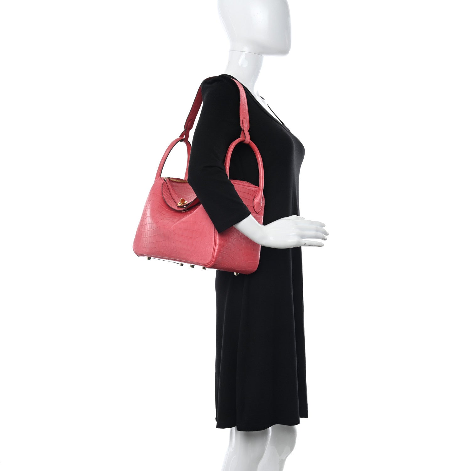 Hermes Matte Niloticus Crocodile Lindy 30 Bougainvillier 2 of 10