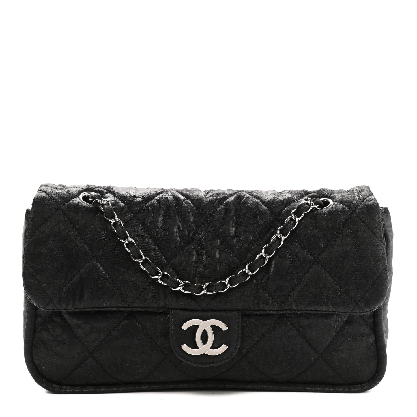 Coated Canvas Quilted Le Marais Flap Black