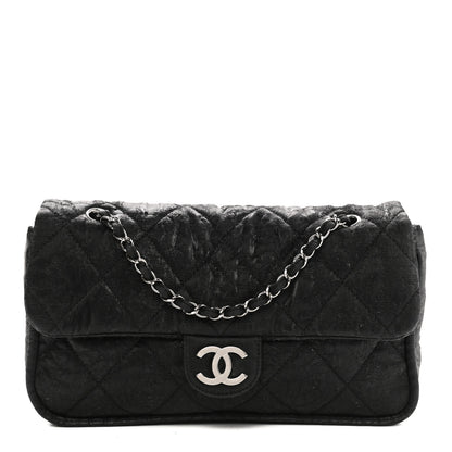 Chanel Coated Canvas Quilted Le Marais Flap Black 1 of 10