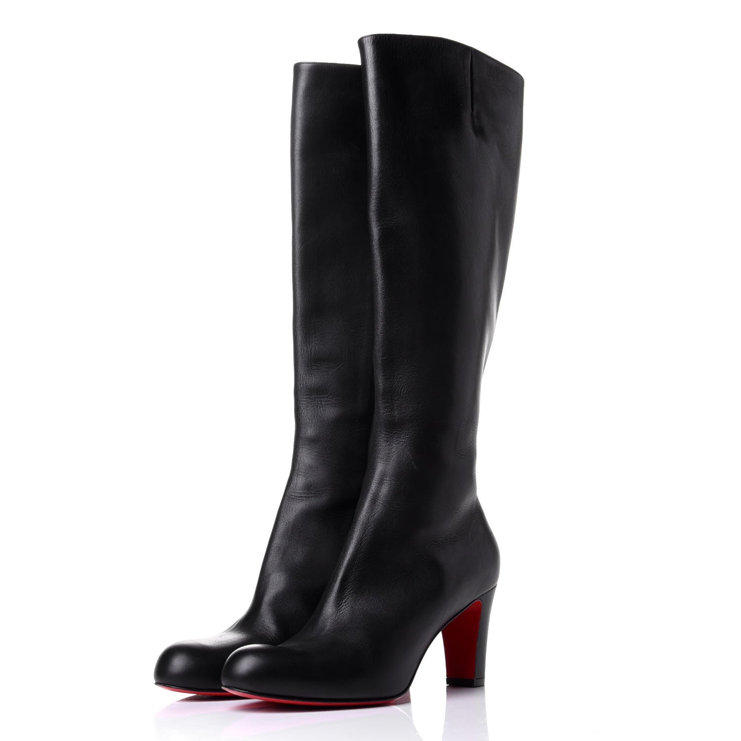 Christian Louboutin Calfskin Cadrilla Botta 70 Tall Boots 38.5 Black 3 of 9
