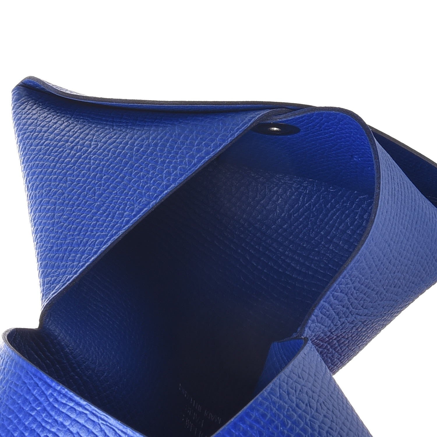 Hermes Epsom Calvi Card Case Bleu Royal 5 of 9