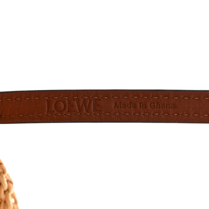 Loewe Calfskin Raffia Paulas Ibiza Small Shell Basket Tote Bag Natural Tan 6 of 11