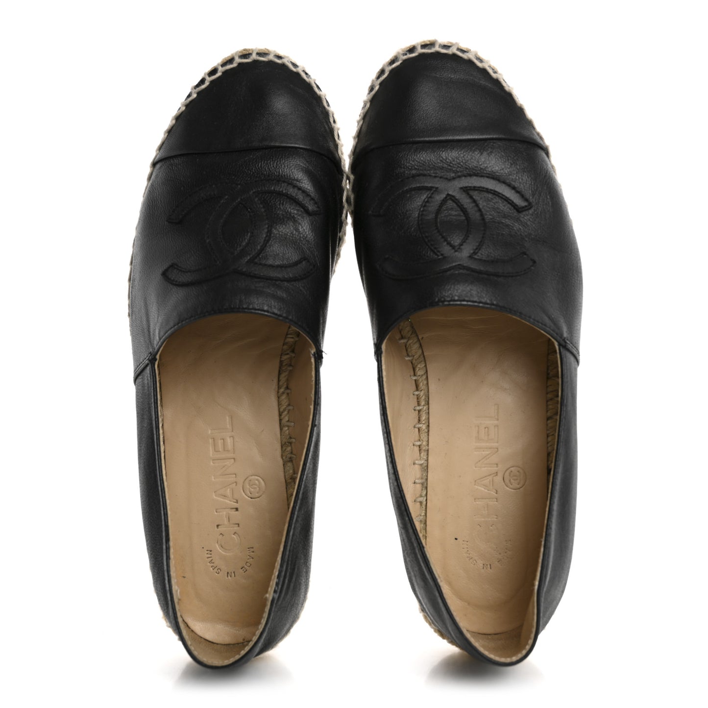 Lambskin CC Espadrilles 37 Black