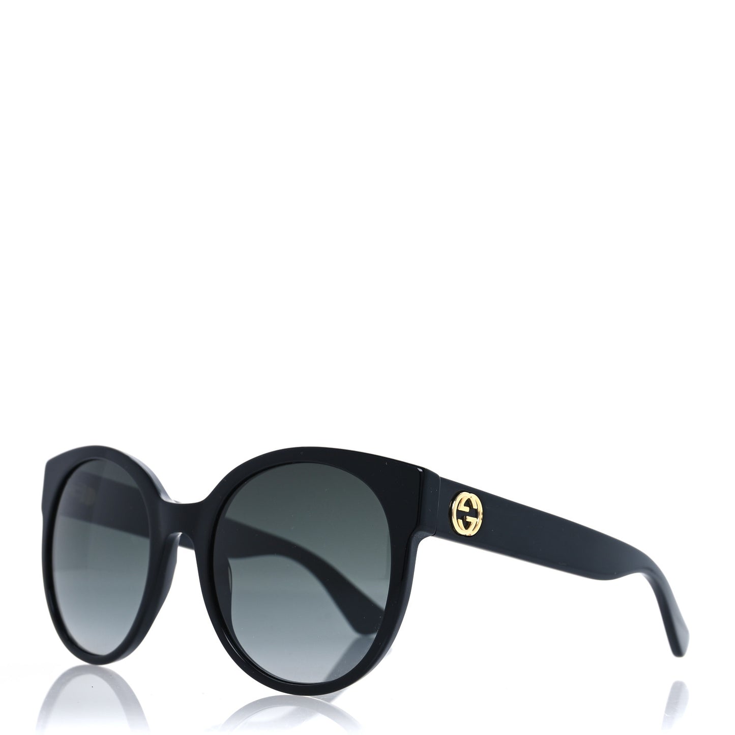 Acetate Round Sunglasses GG 0035S Black