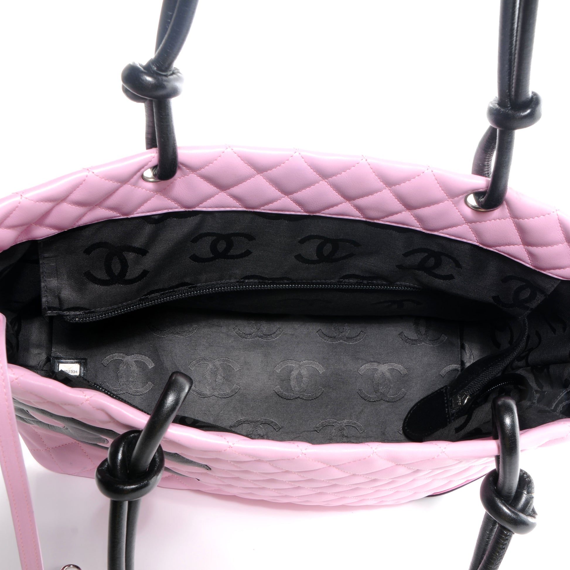 Chanel Calfskin Quilted Large Cambon Tote Pink Black 5 of 7