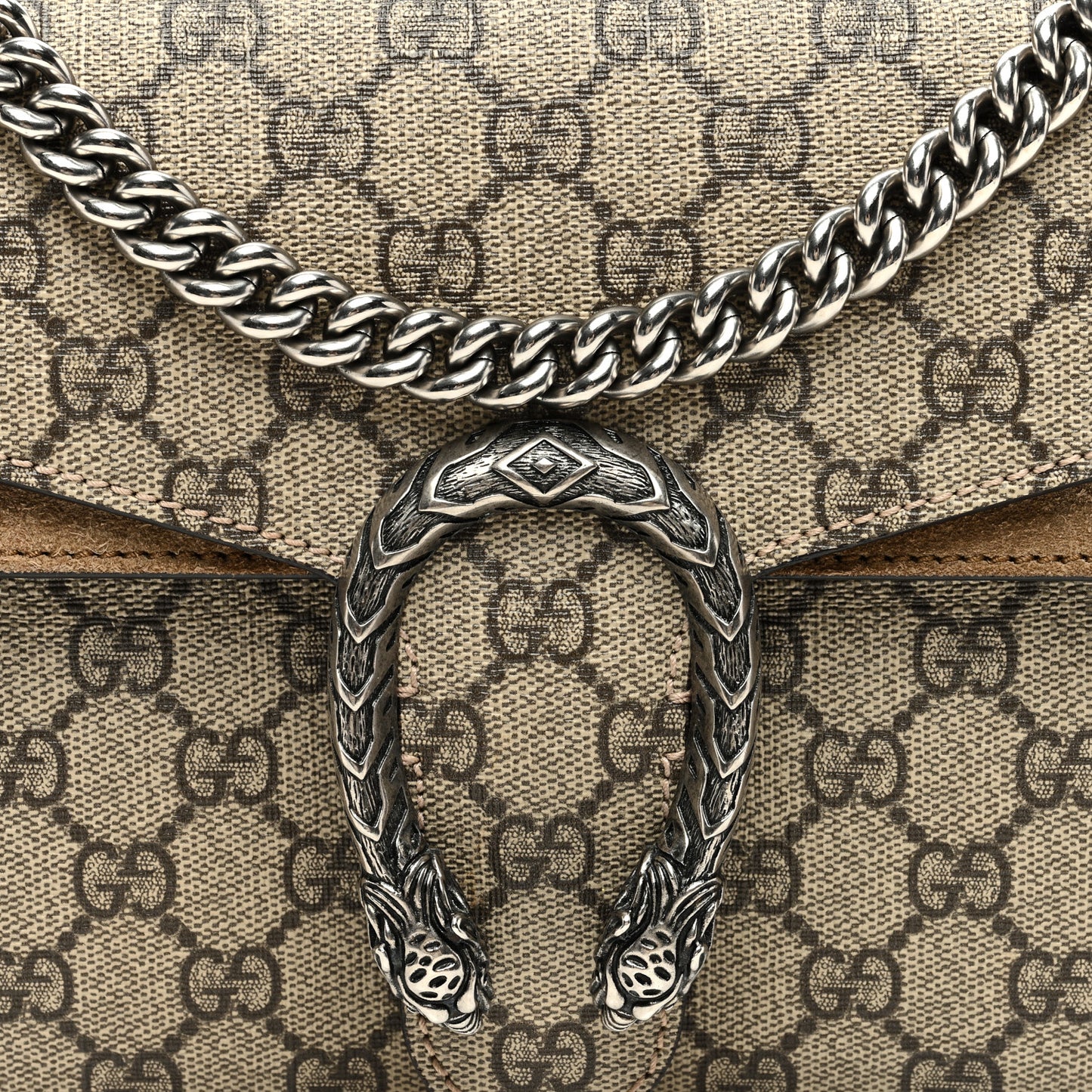 GG Supreme Monogram Small Dionysus Shoulder Bag Taupe