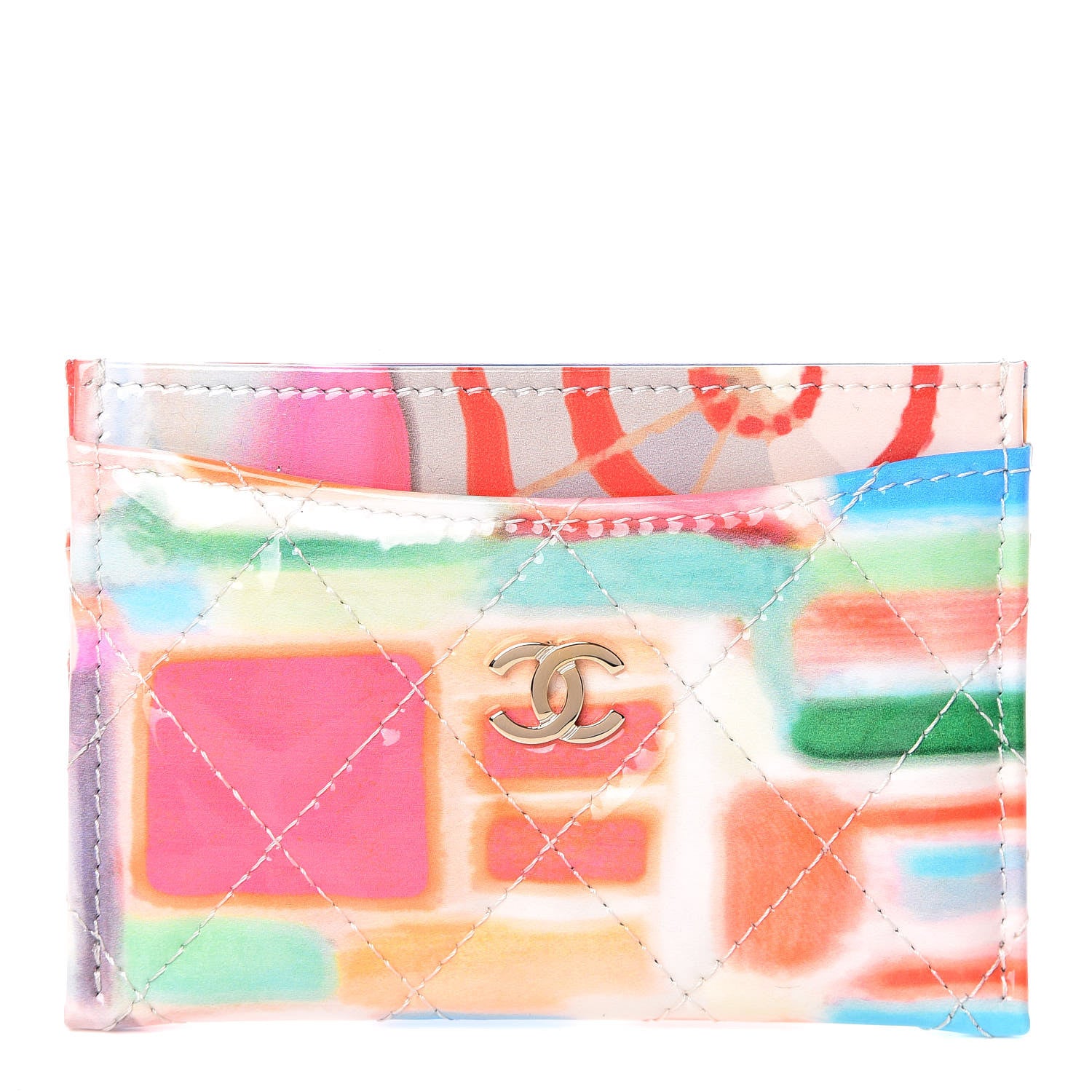 Chanel Patent Printed Quilted Card Holder Multicolor 1 of 9