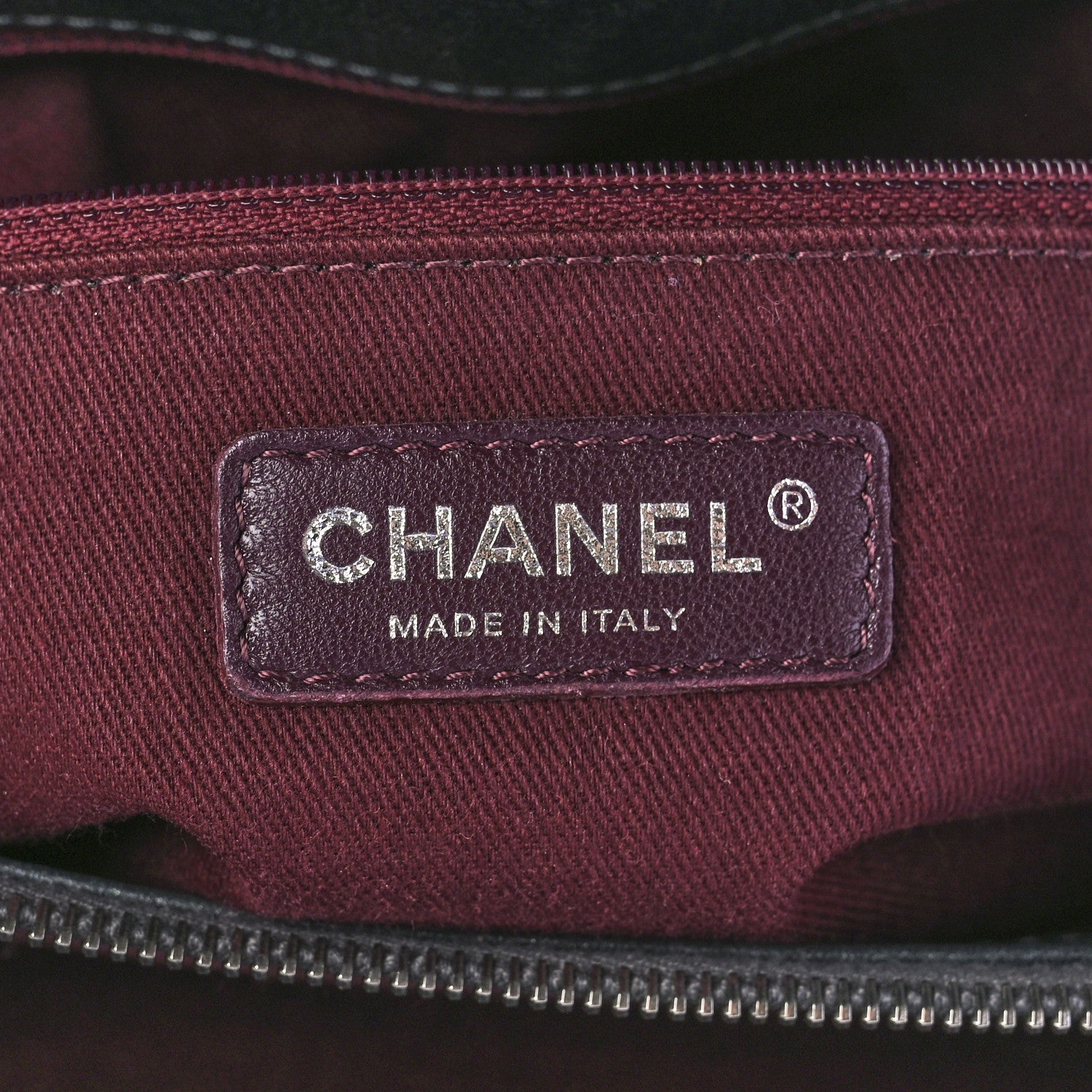 Chanel Iridescent Goatskin Quilted CC Eyelet Tote Blue 6 of 11