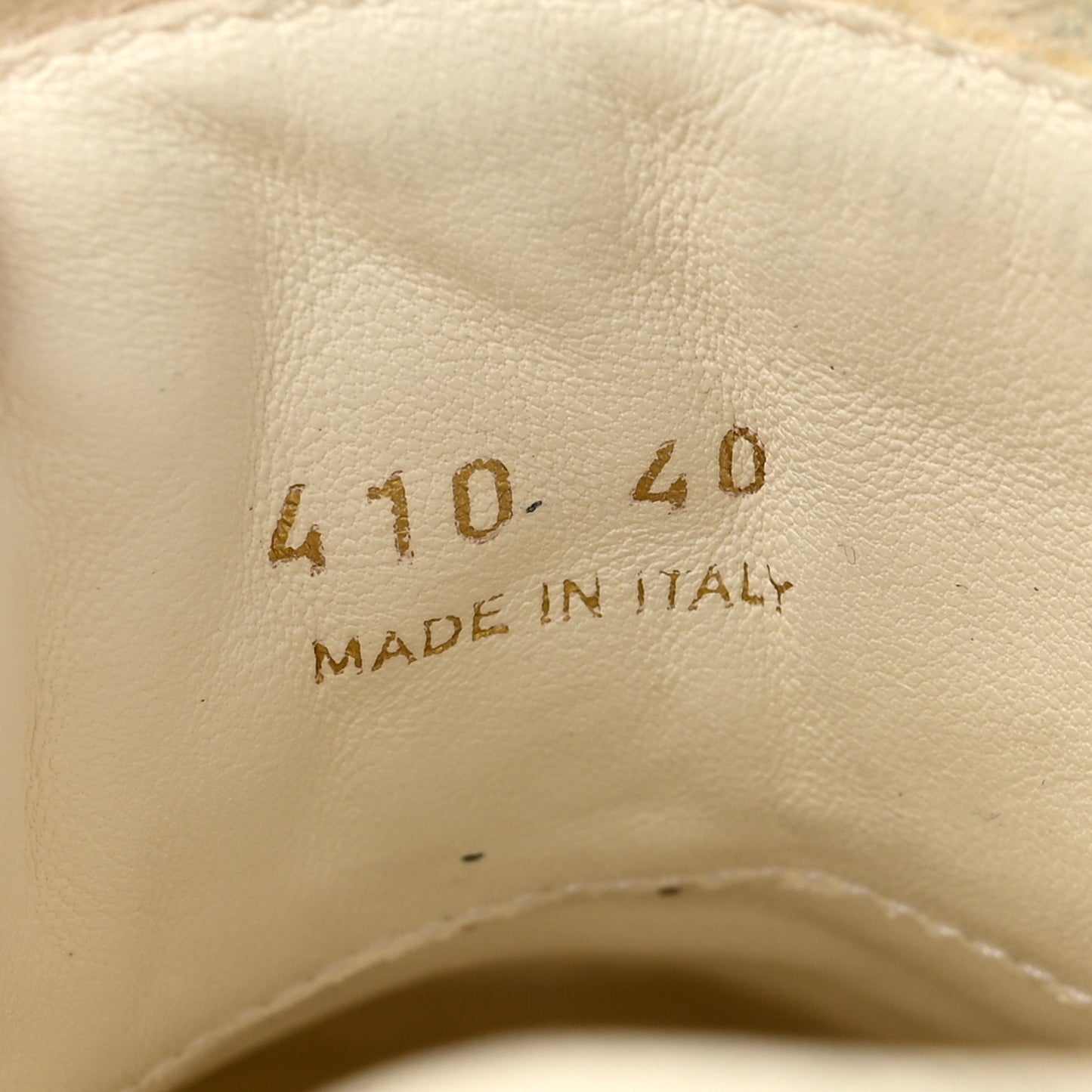 Calfskin Metal Triangle Logo Womens Sneakers 40 Neutral