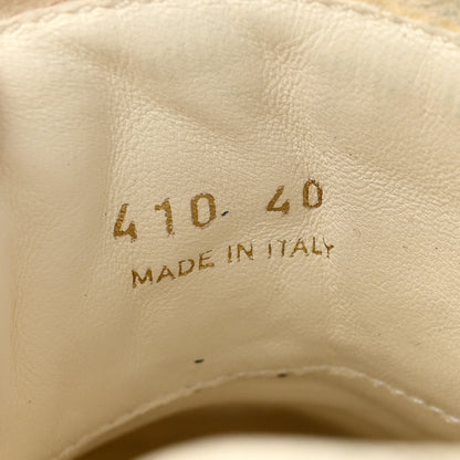 Prada Calfskin Metal Triangle Logo Womens Sneakers 40 Neutral 9 of 13