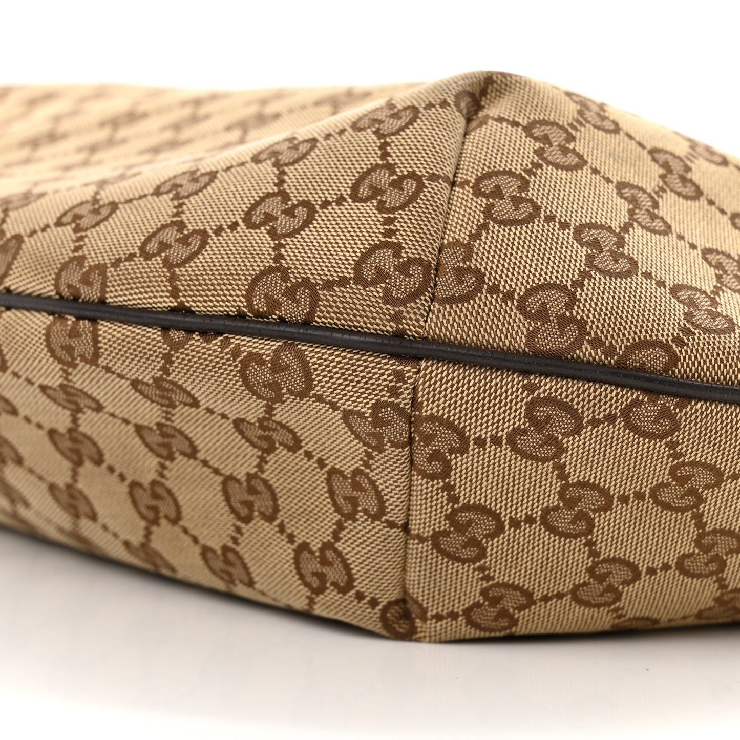 Monogram Web Medium Half Moon Hobo Dark Brown