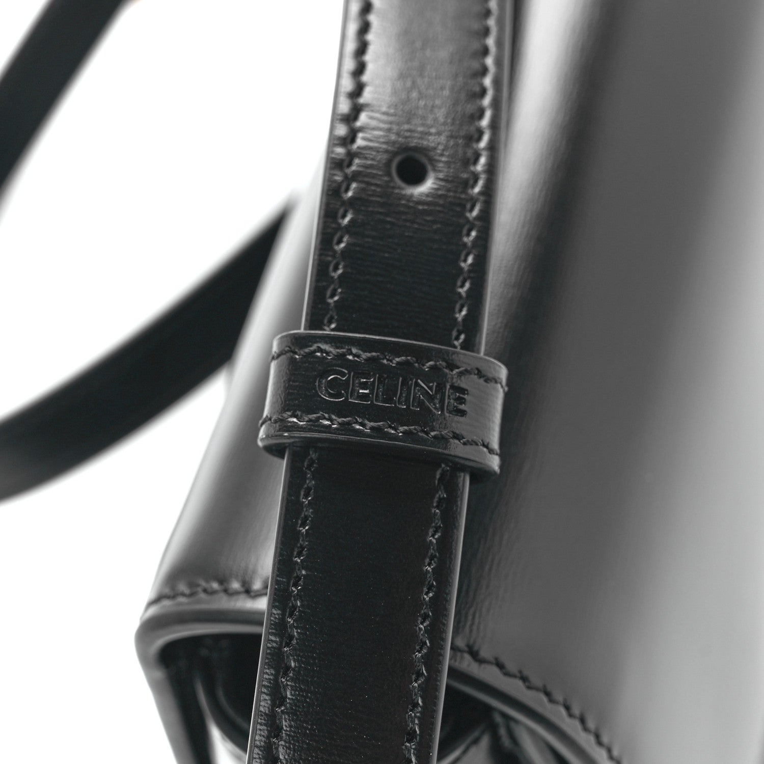 Celine Shiny Calfskin Teen Triomphe Black 8 of 13