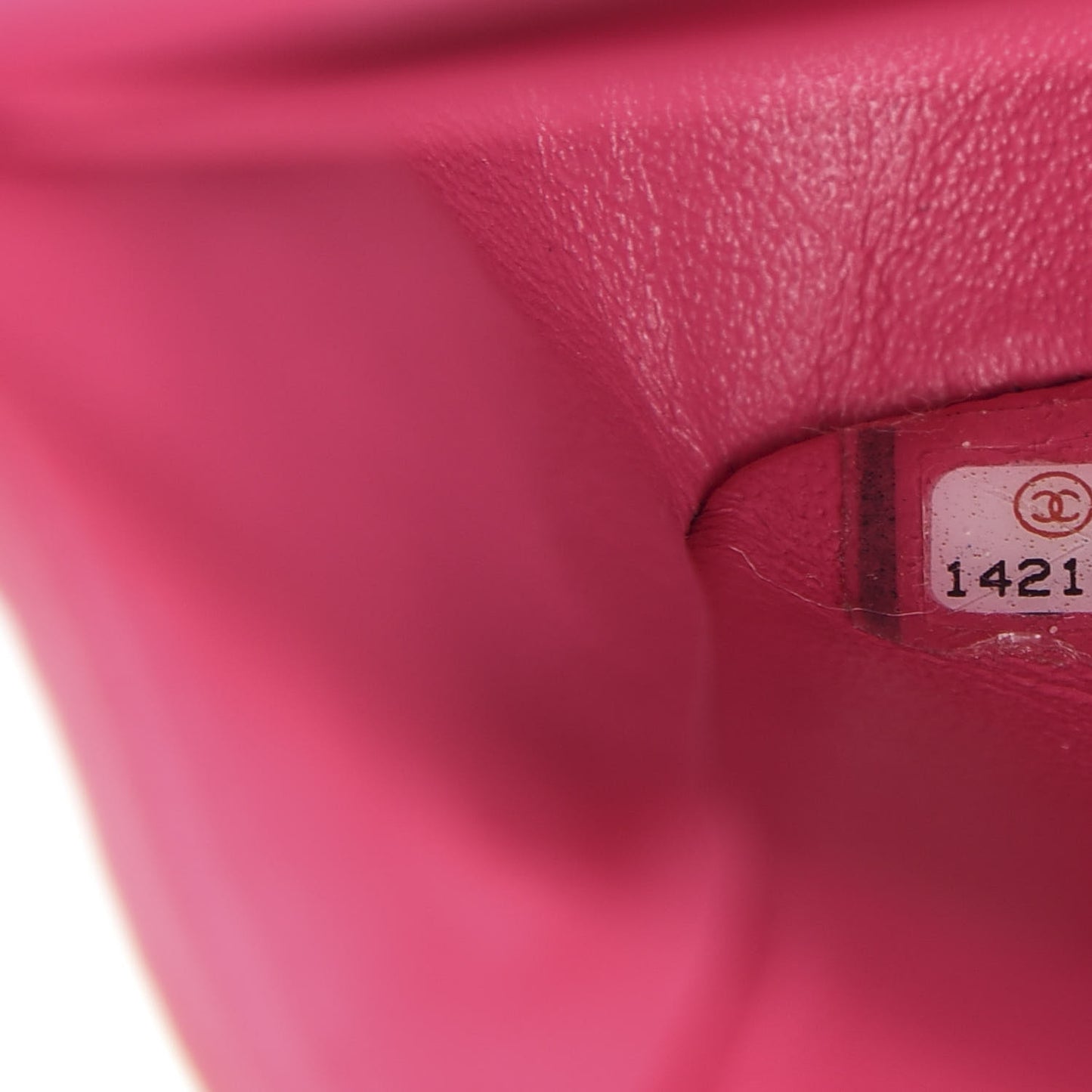 Patent Quilted Medium Double Flap Fuchsia