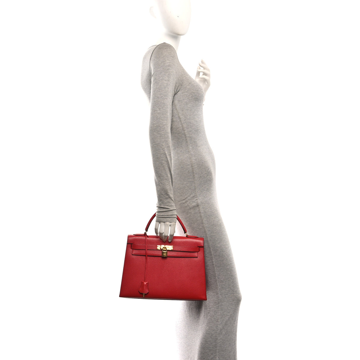 Hermes Ardennes Kelly Sellier 32 Rouge Vif 2 of 12