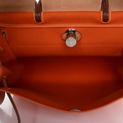Hermes Toile Vache Hunter Herbag Zip 39 MM Orange 6 of 11