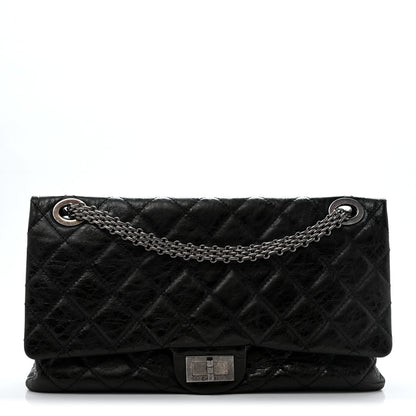 Chanel Metallic Aged Calfskin Quilted 2.55 Reissue 228 Flap Black 1 of 14