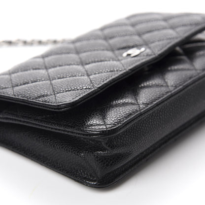 Chanel Caviar Quilted Wallet On Chain WOC Black 6 of 12