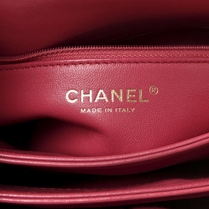 Chanel Lambskin Quilted Small Trendy CC Flap Dual Handle Bag Dark Pink 6 of 10