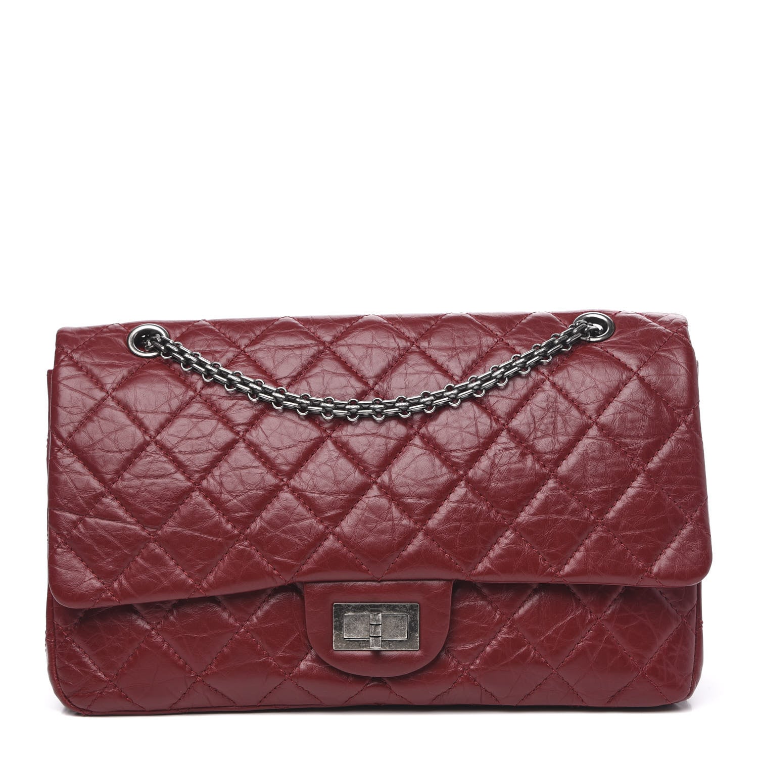 Chanel Aged Calfskin Quilted 2.55 Reissue 227 Flap Red 1 of 13